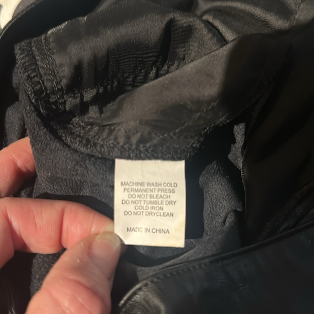 Peace of Cloth Black Faux Leather Jeans Size 10 NWT - Picture 9 of 15